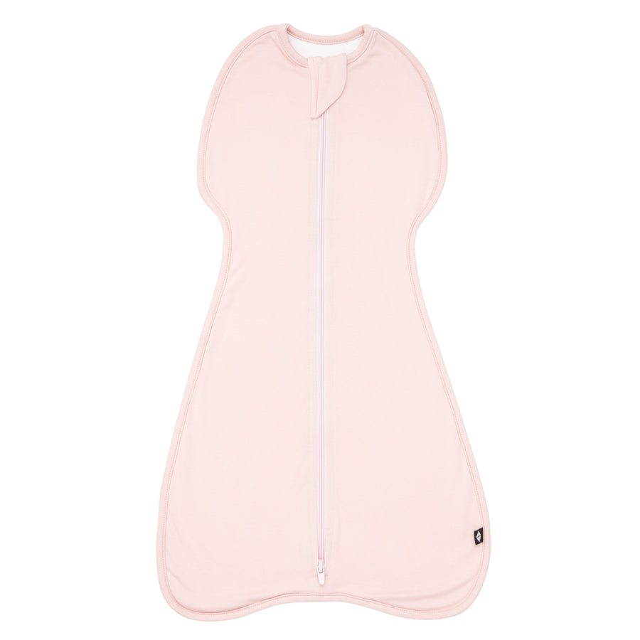 First Nights Zip Swaddle in Blush — Blush — product view