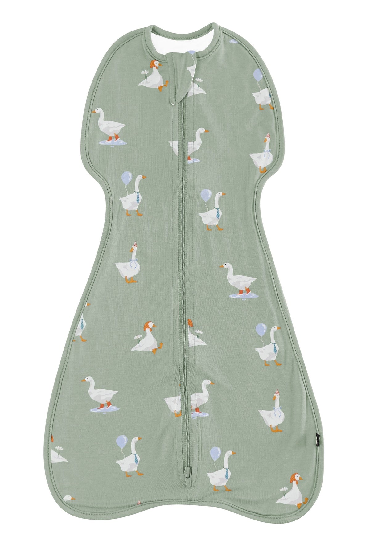 First Nights Zip Swaddle in Silly Goose — Silly Goose — product view