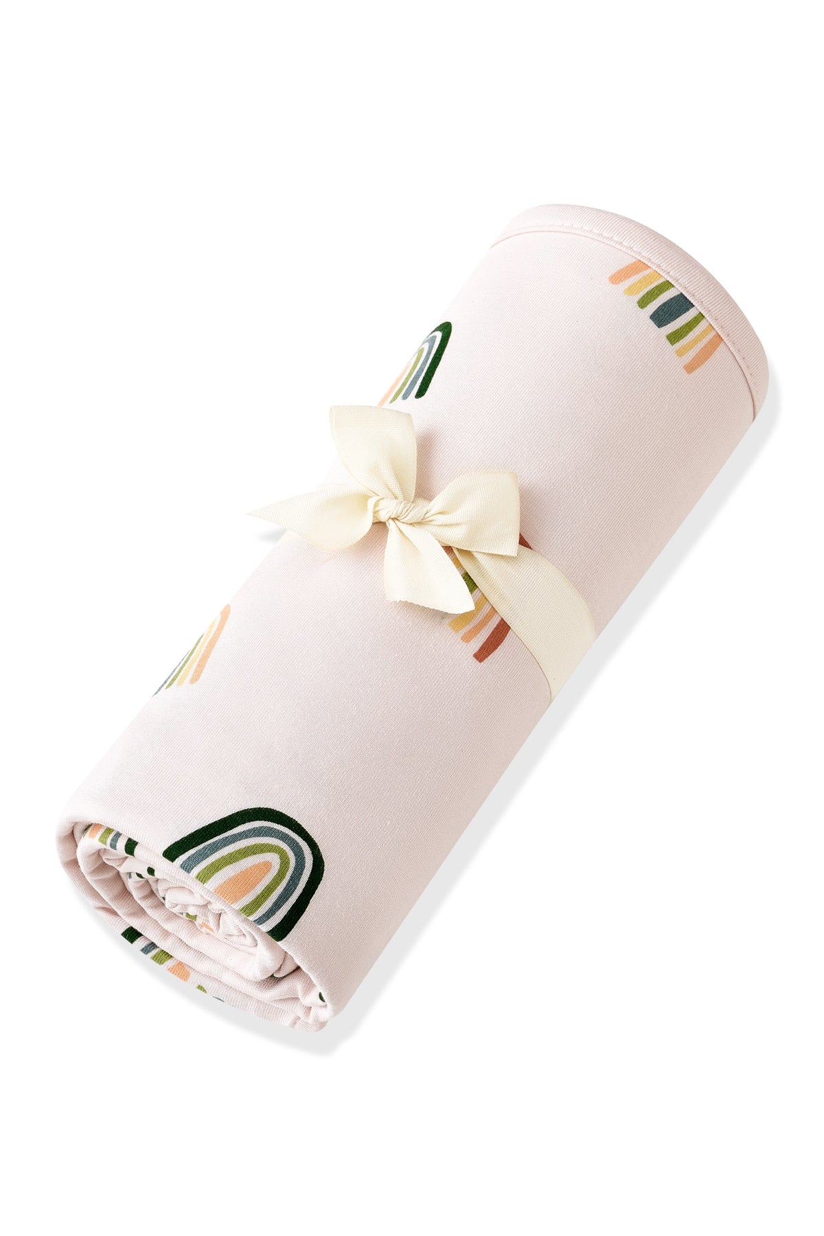 First Cuddles Stretch Swaddle Blanket — Retro Rainbow — product view