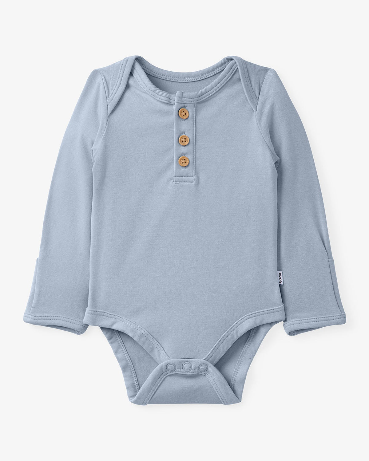 Everyday Henley Bodysuit — Light Fog — product view