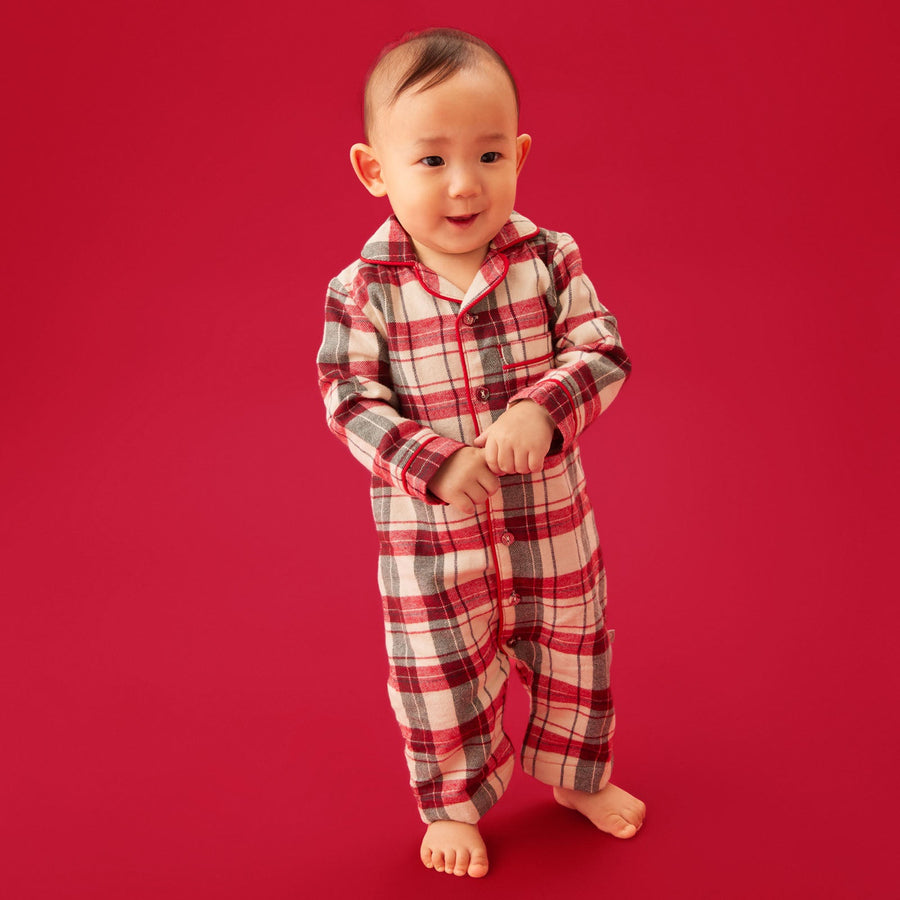 Check Button Up Romper