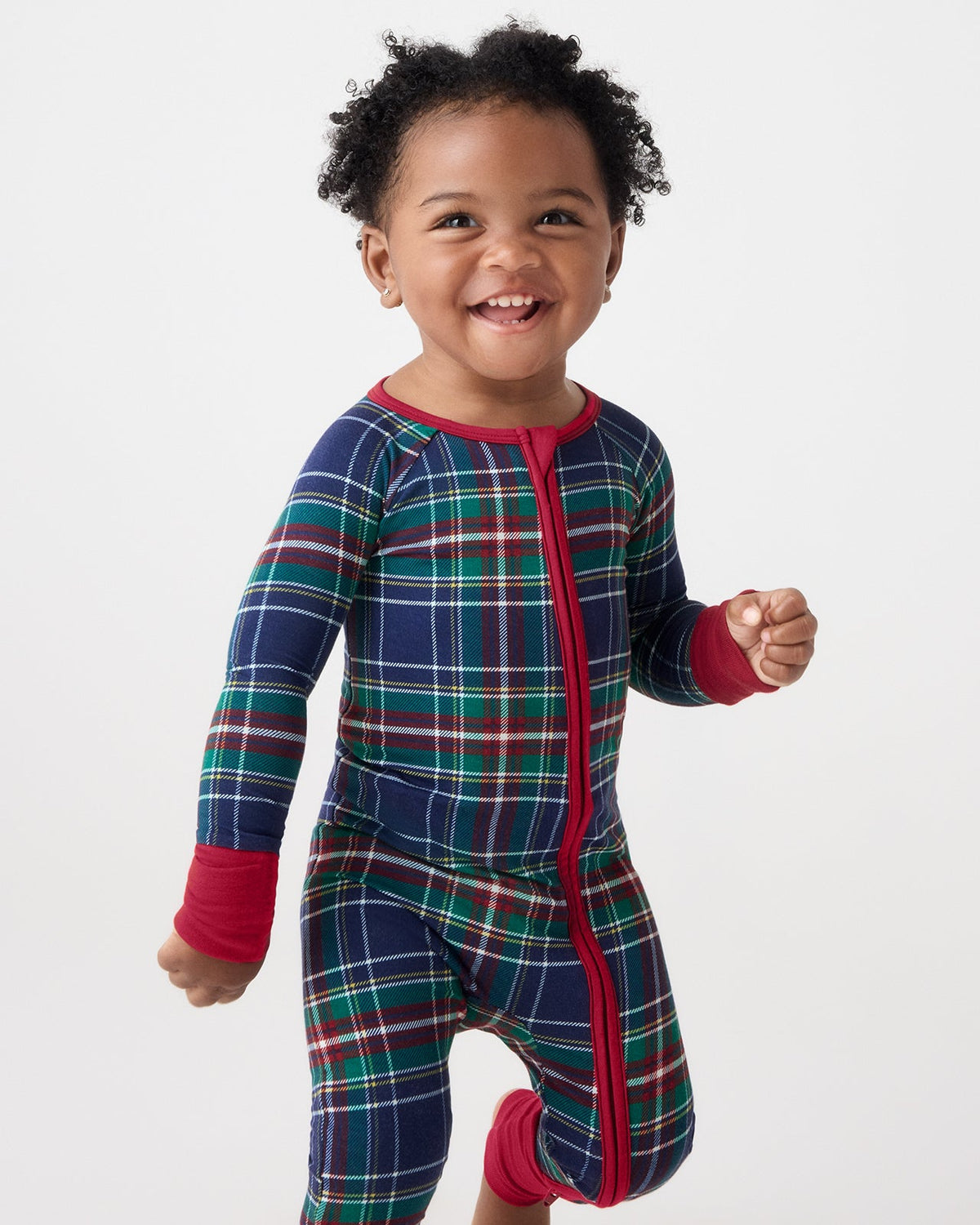 Northern Night Plaid Zip Sleepsuit — product view 4