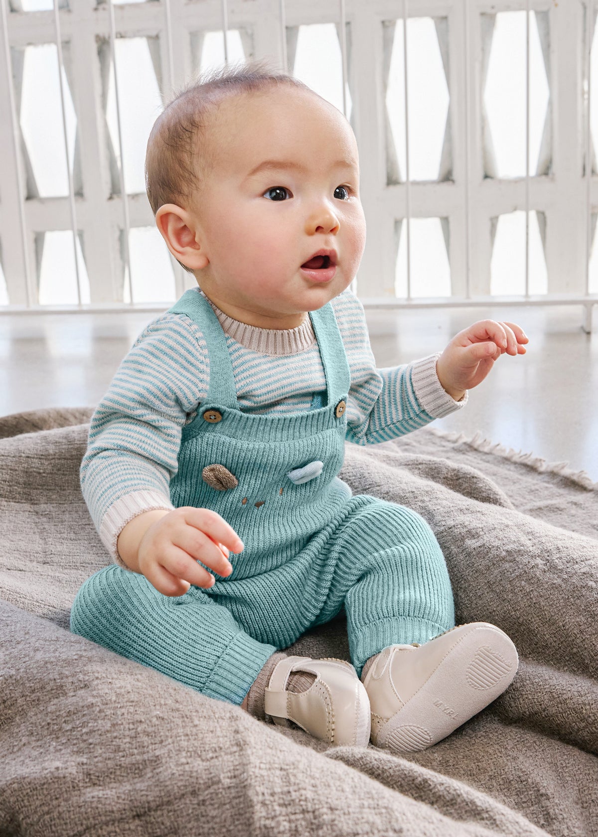 Elio Dungaree and Sweater Set
